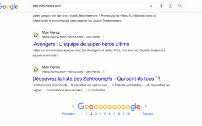 Quels sont les résultats fournis par la requête site:URL sur Google ?