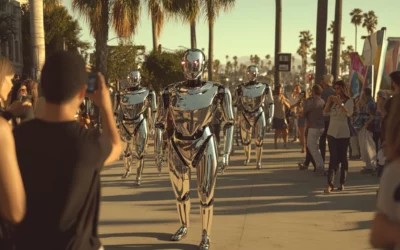 Les robots Optimus de Tesla descendent dans les rues de los angeles